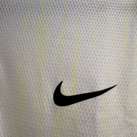 Nike Men’s Dri-FIT Shirt — White with Lime Green Details | Size L (Worn Once) - Picture 5 of 7
